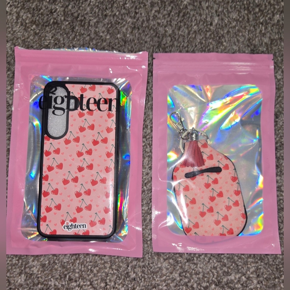 Cherry in Love Flex Phone Case Samsung Galaxy S24 NEW with free gift NEW